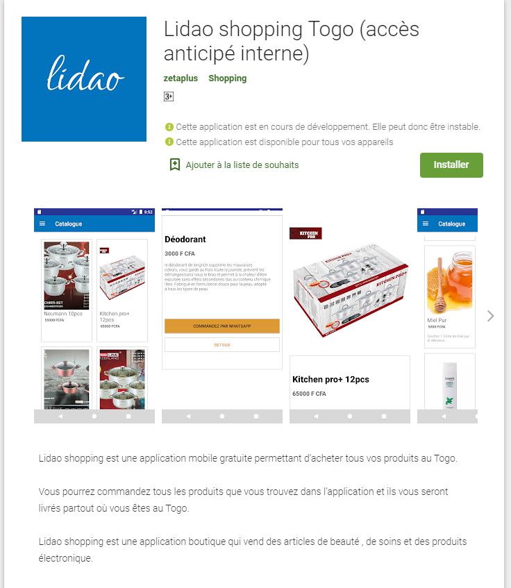 Lidao shop - New on the e-commerce site in 2021 - kitchen utensil - only in Togo - Zetaplus