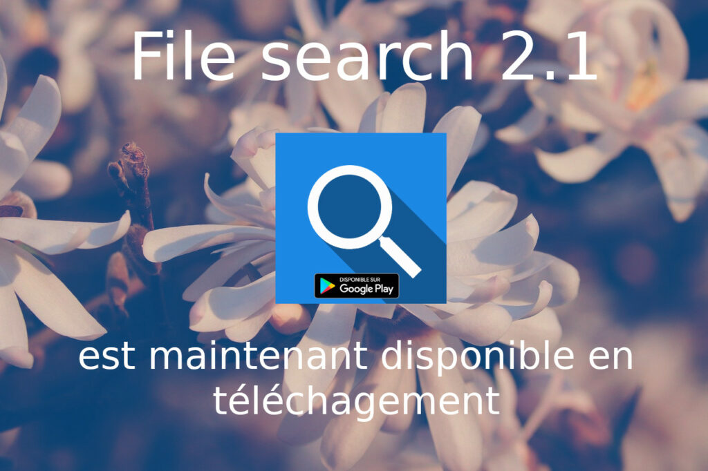 File search 2.1 - On peut agir maintenant sur les résultats de recherche - compatible à android 12 