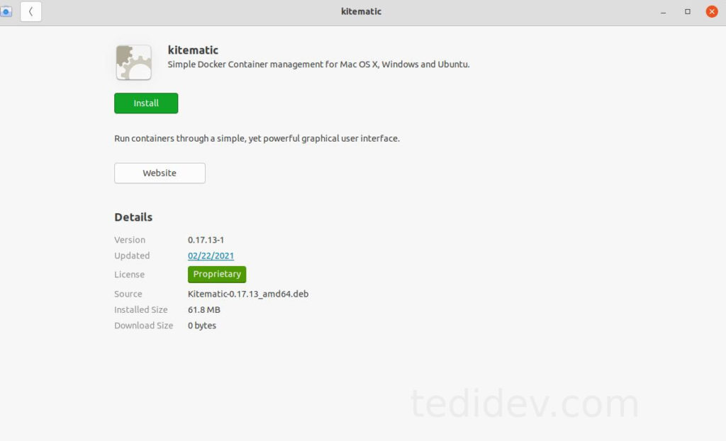 Kitematic - Comment l'installer sur ubuntu 20.04 LTS - tutoriel
