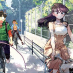beautiful Image showing komi and tadano pedaling a bicycle